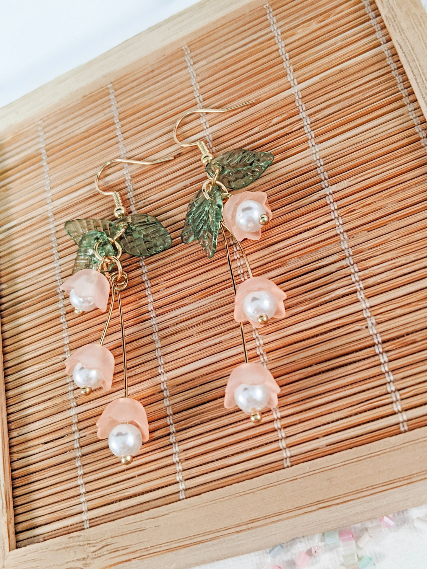 FFXIV WHM Earrings - "Secret of the Lily" - Jewelry Design Inspired by White Mage in Final Fantasy XIV - Designs of Healers Collection