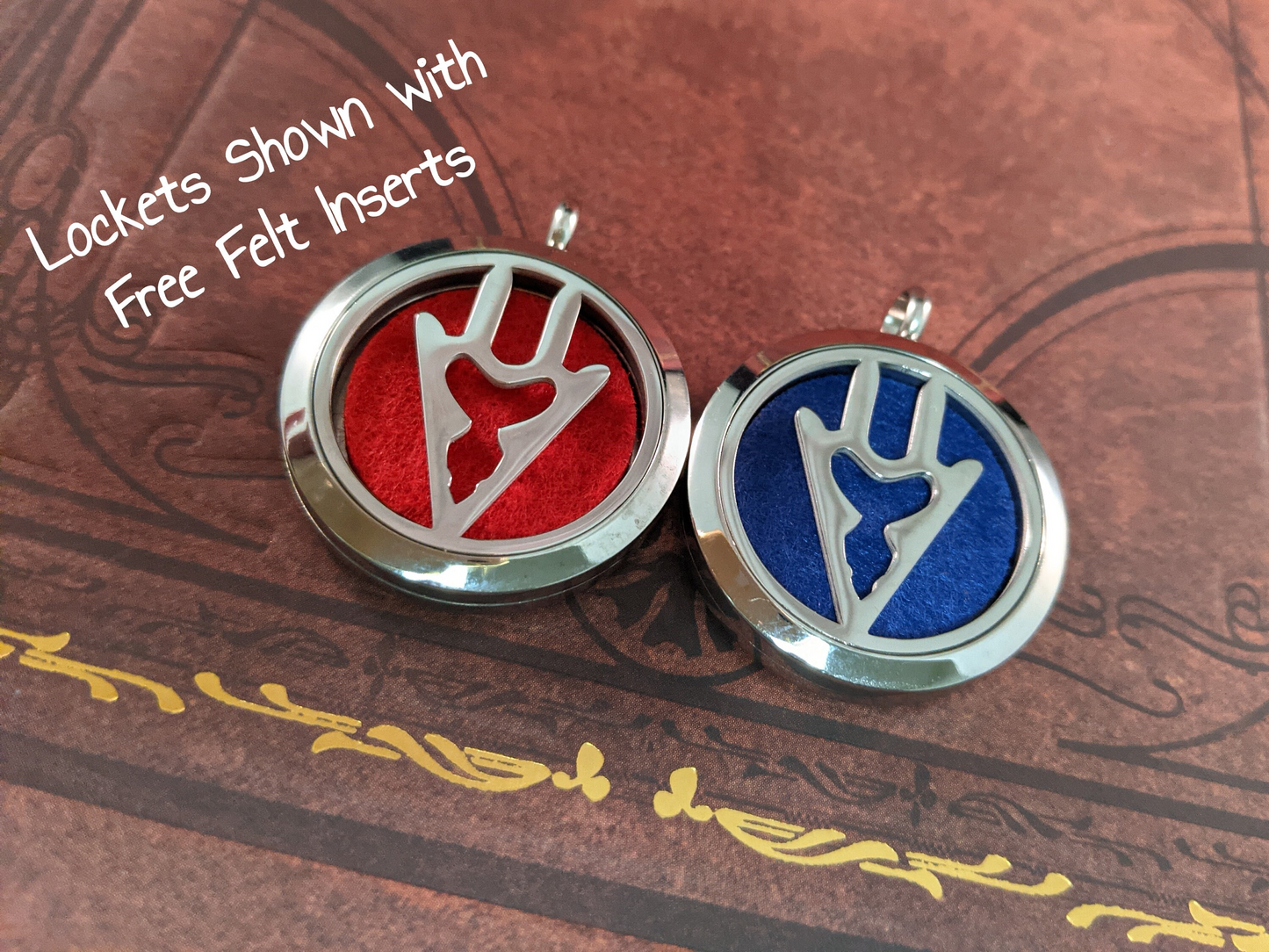 FFXIV Dragoon Locket Necklace - Stainless Steel Magnetic Locket w/ Interchangeable Colors - Great Jewelry Gift for Final Fantasy XIV DRG Fans!