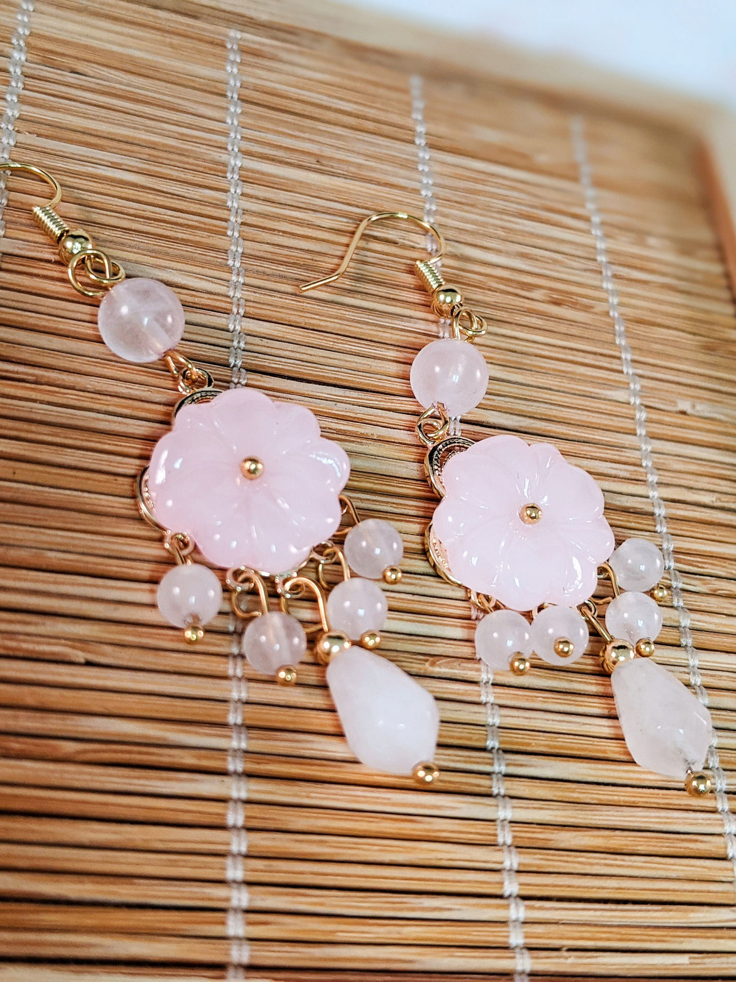 FFXIV Radz-at-Han Earrings - "Formal Hannish Elegance" - Jewelry Design Inspired by Final Fantasy XIV Zones - Colors of Thavnair Collection