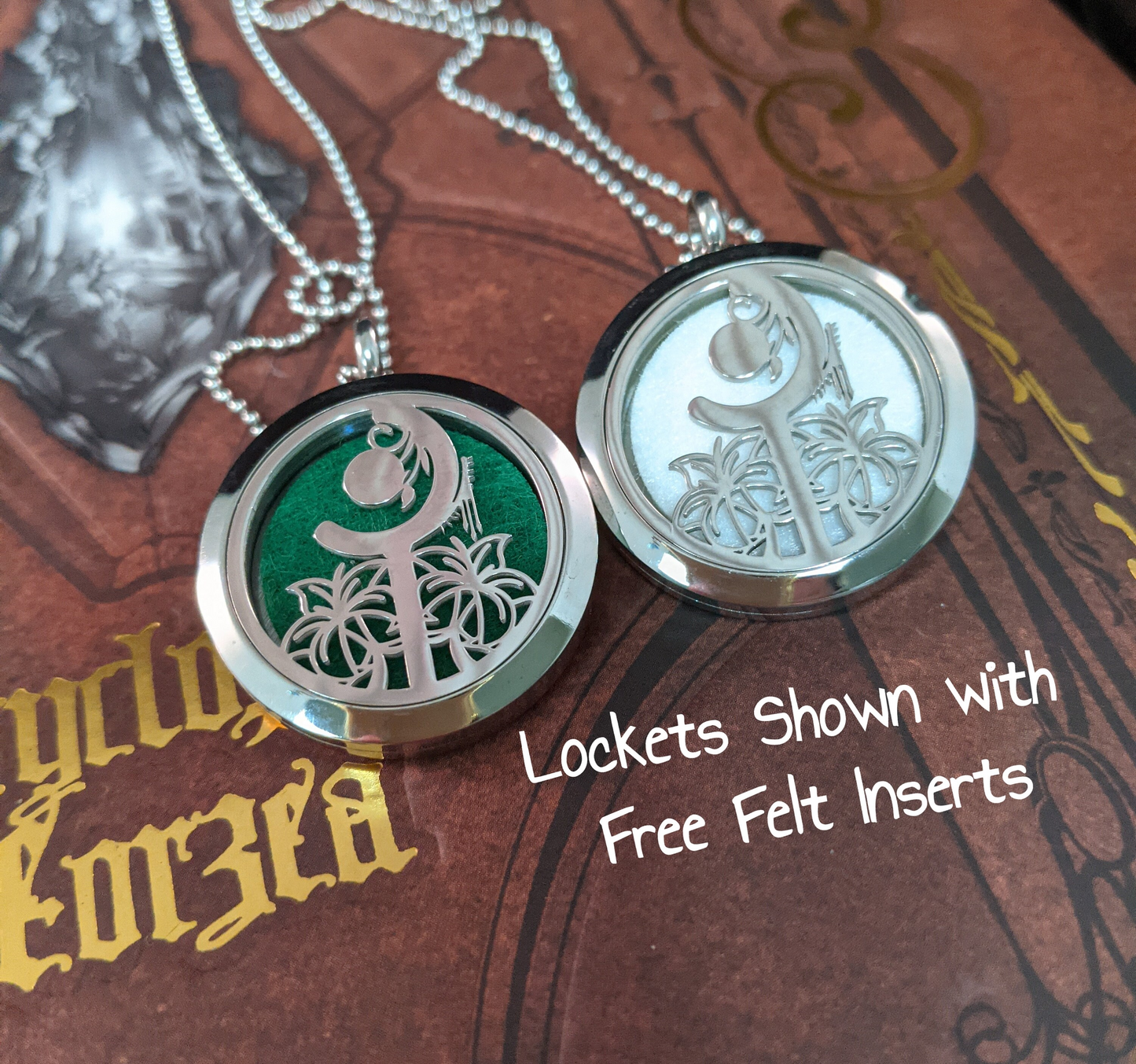 FFXIV White Mage Locket Necklace - Stainless Steel Magnetic Locket w/ Interchangeable Colors - Great Jewelry Gift for Final Fantasy XIV WHM Fans!