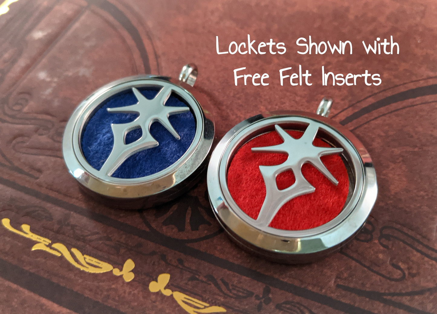 FFXIV Dark Knight Locket Necklace - Stainless Steel Magnetic Locket w/ Interchangeable Colors - Great Jewelry Gift for Final Fantasy XIV DRK Fans!