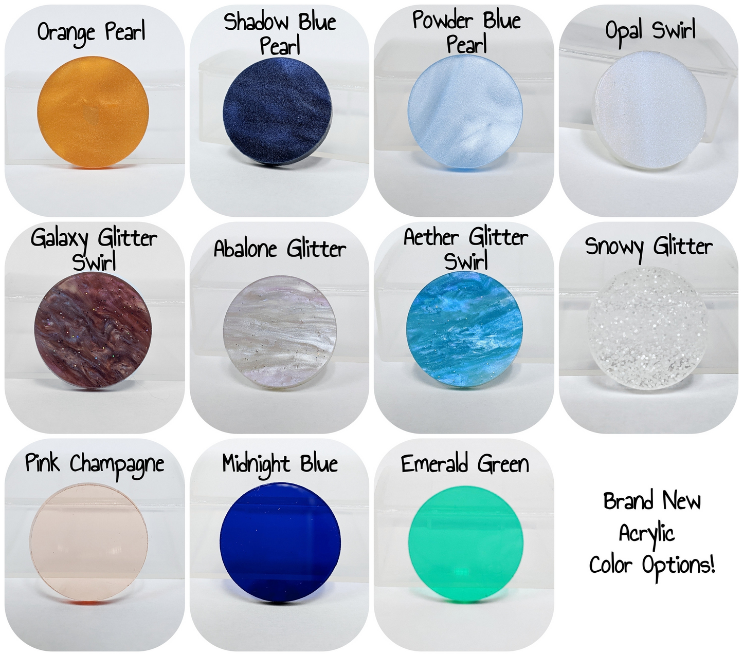 Additional Acrylics For My Locket Necklaces - Free shipping When Purchased With a Locket